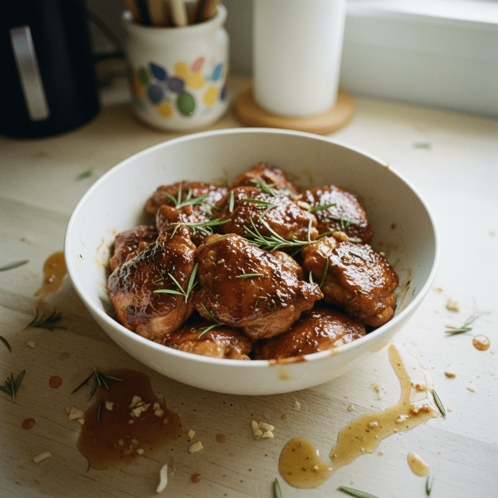 5-Ingredient Slow Cooker Honey Garlic Chicken Thighs