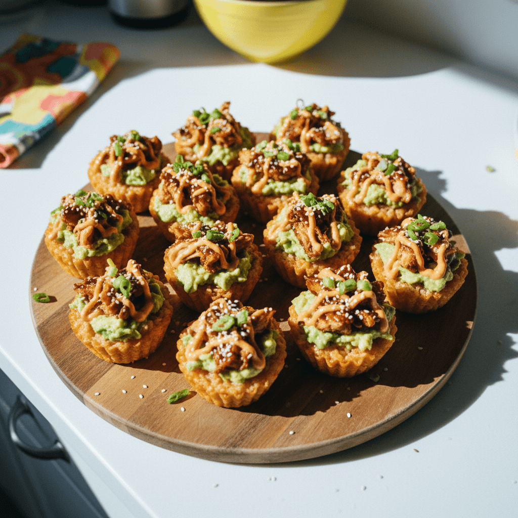 Crispy Chicken and Rice Cups