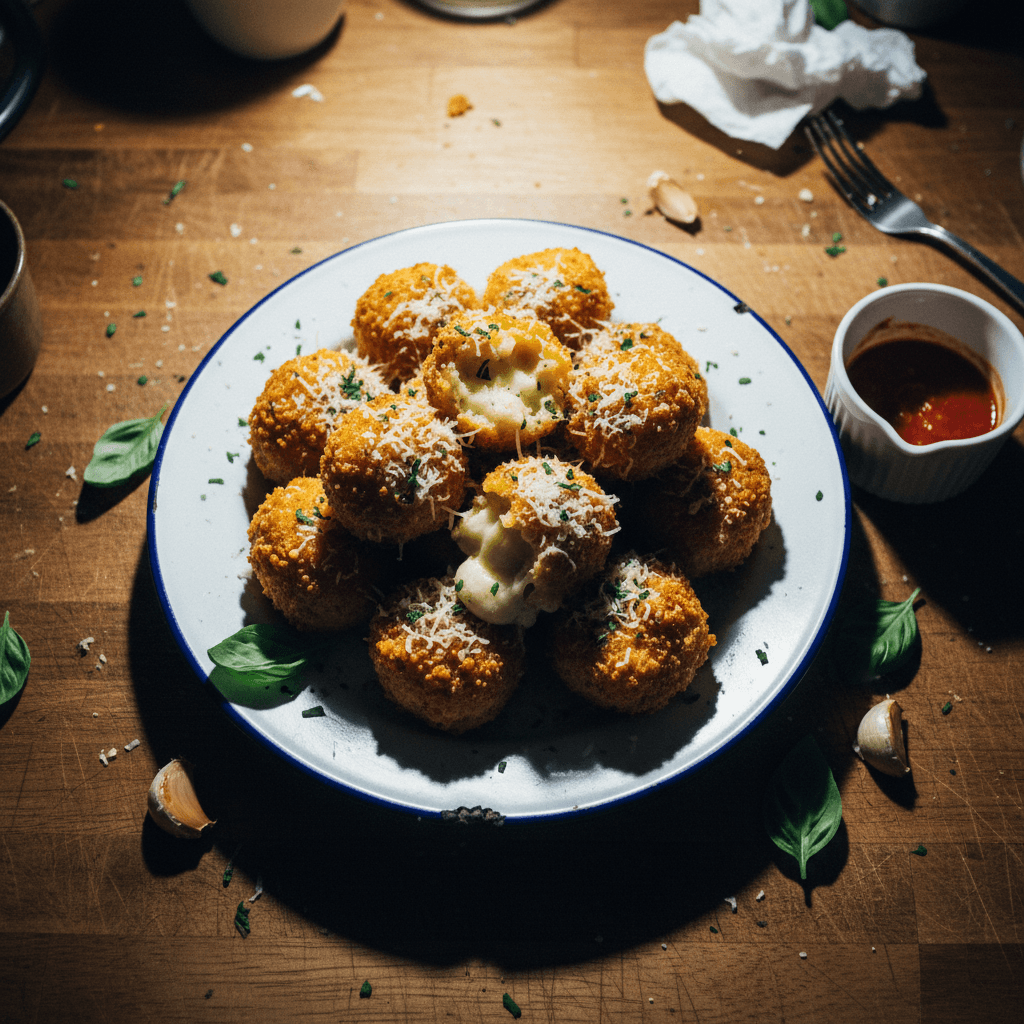 Cheesy Garlic Parmesan Potato Balls