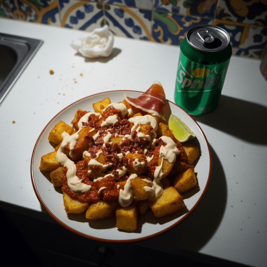 Patatas Bravas Castizas con Alioli de Jamón Ibérico