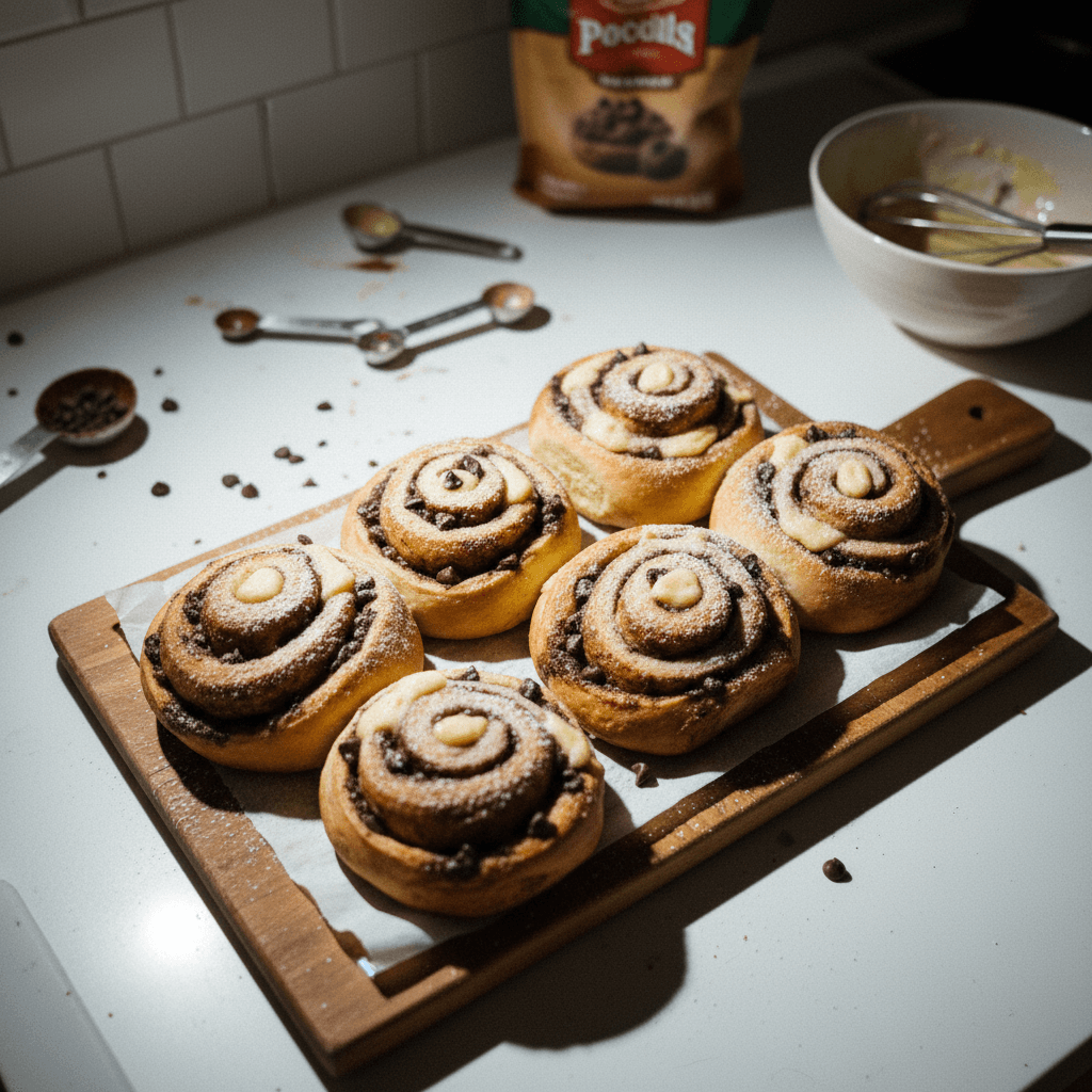 Chocolate Chip Swirl Buns