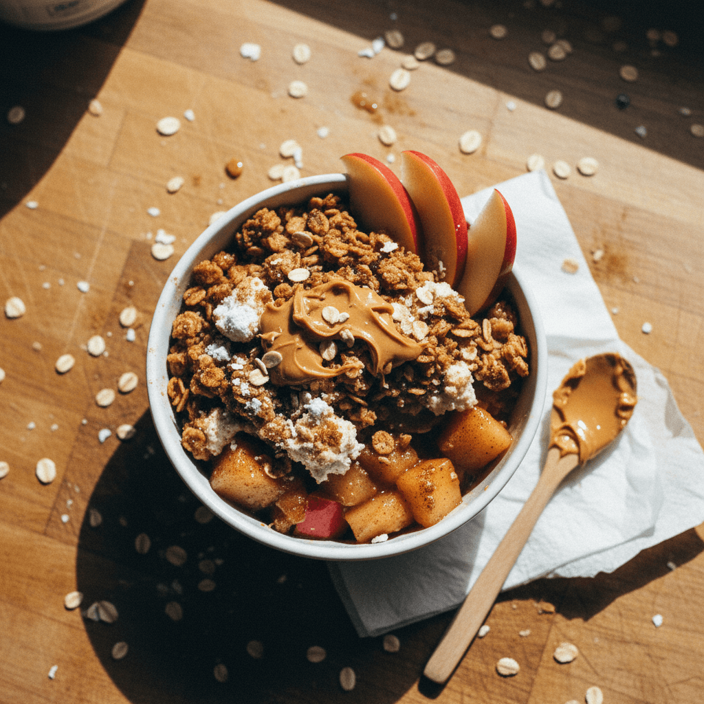 5-Minute Protein Apple Crisp