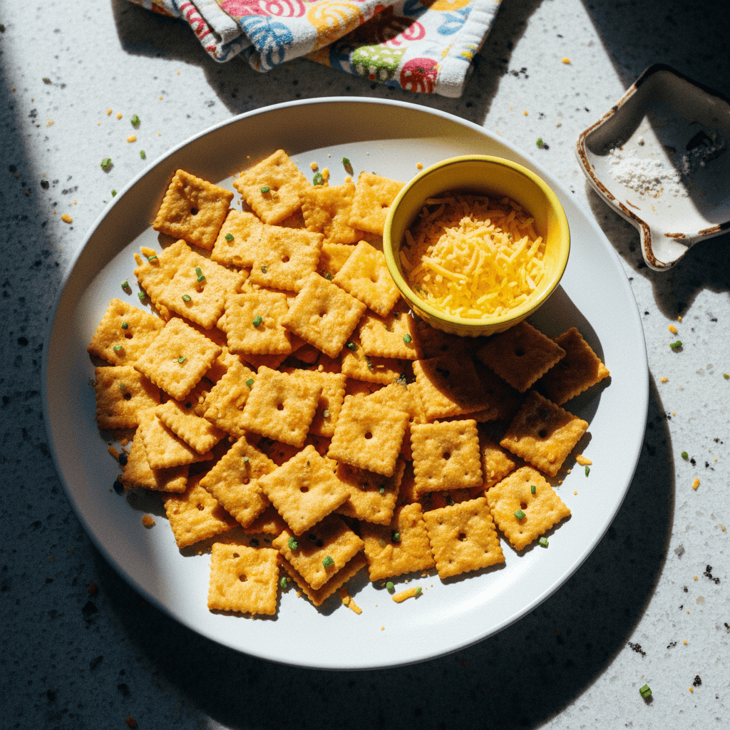 Homemade Cheez-Its (Cheese Crackers)