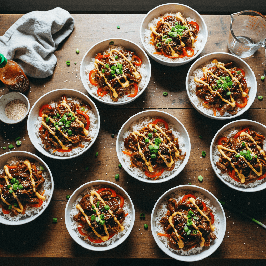 Mongolian Beef Bowls (Slow Cooker)