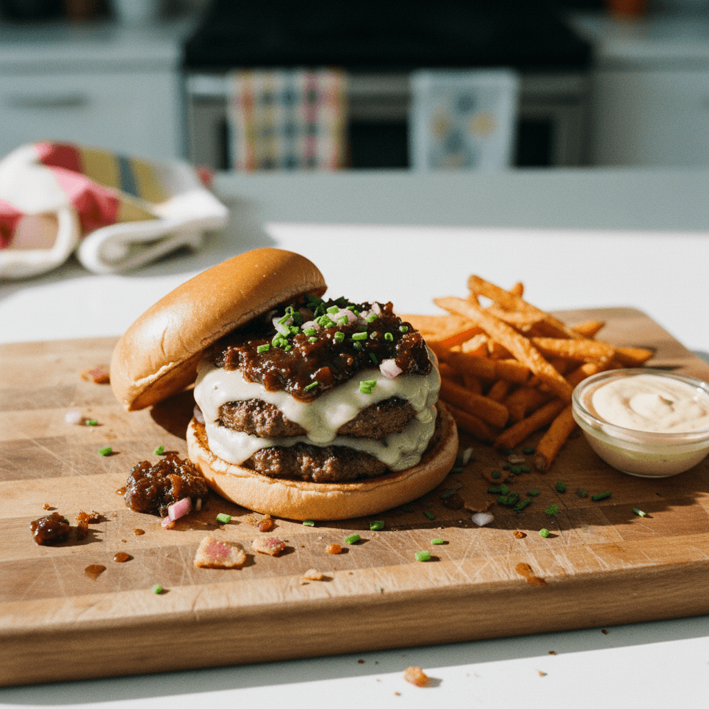 Maple Beef Bacon Jam Smash Burger