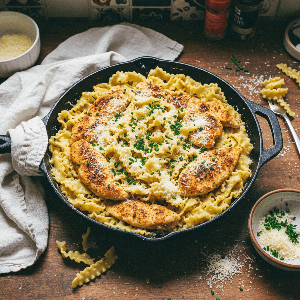 One-Pan Garlic Parmesan Chicken Pasta