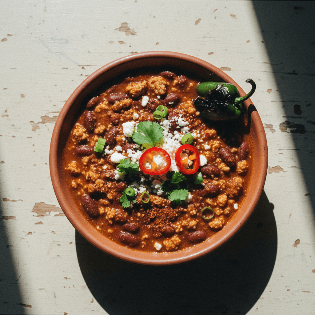 Smoky Ground Chicken Tex-Mex Chili
