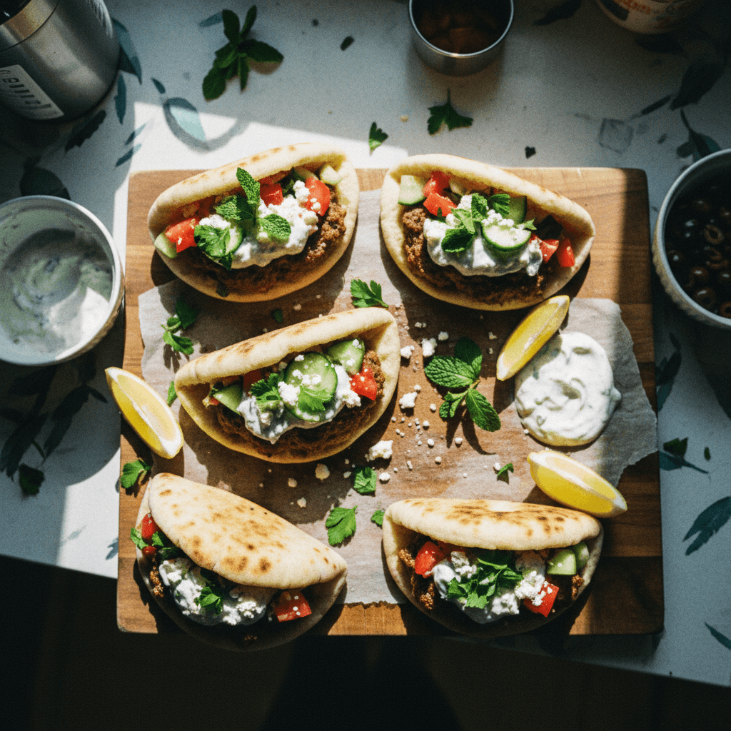 TJ's Mediterranean Lamb Burger Pita Pockets