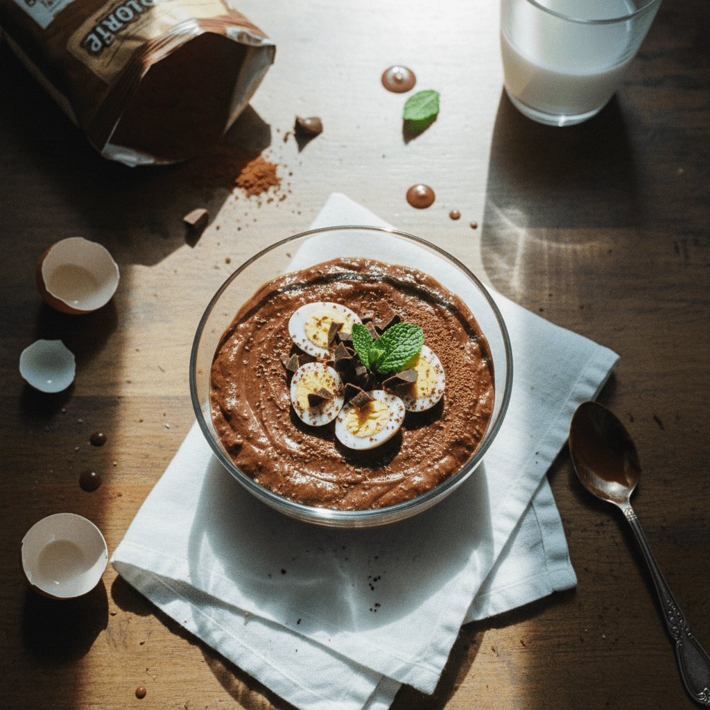 Boiled Egg Chocolate Pudding