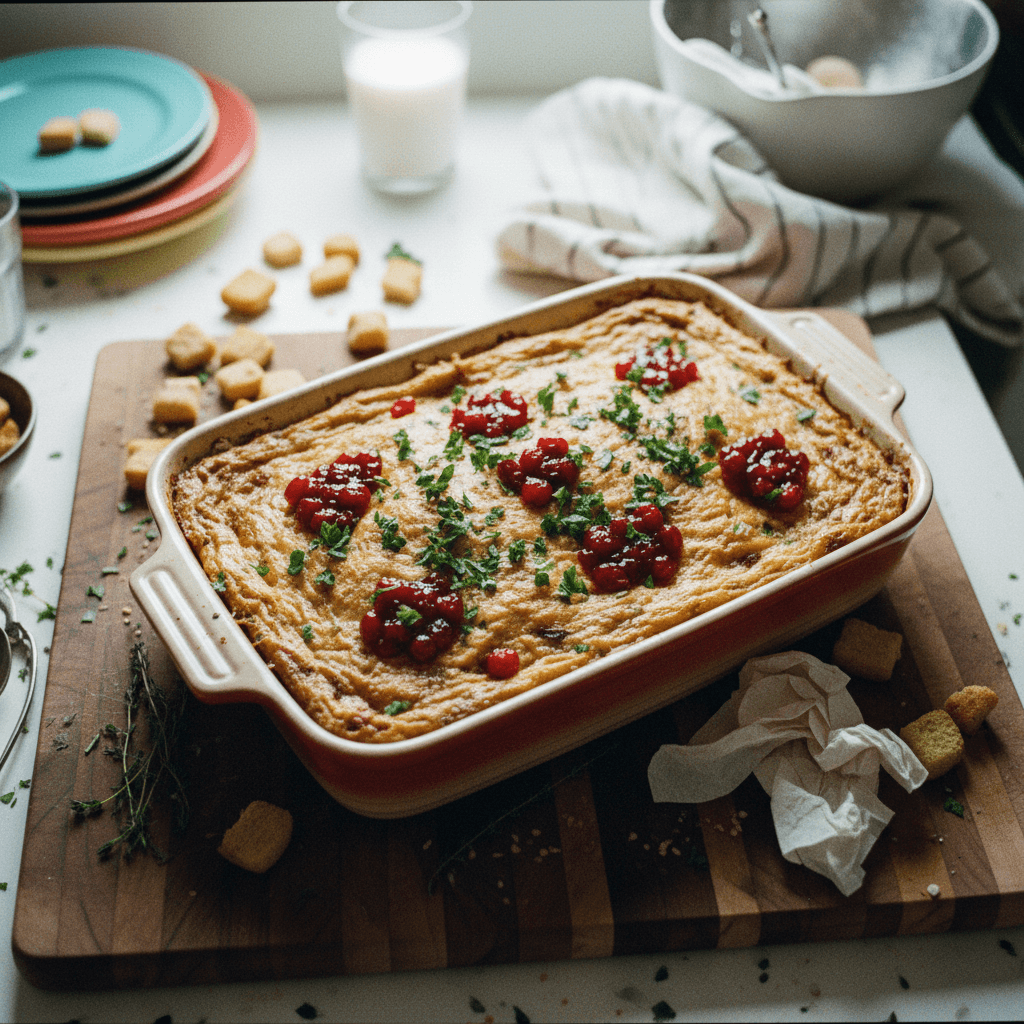 Hearty Turkey & Stuffing Casserole