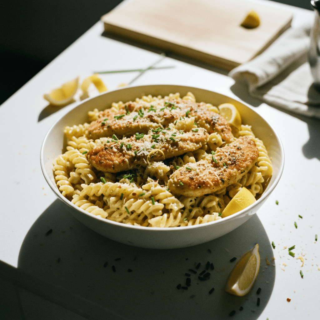 Creamy Lemon Garlic Chicken Alfredo