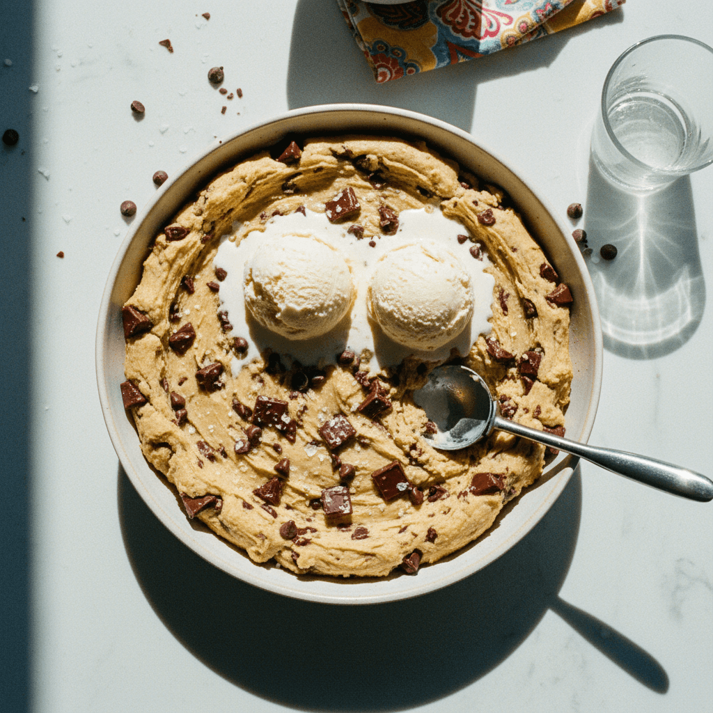 Scoopable Life Changing Tahini Chocolate Chip Cookie