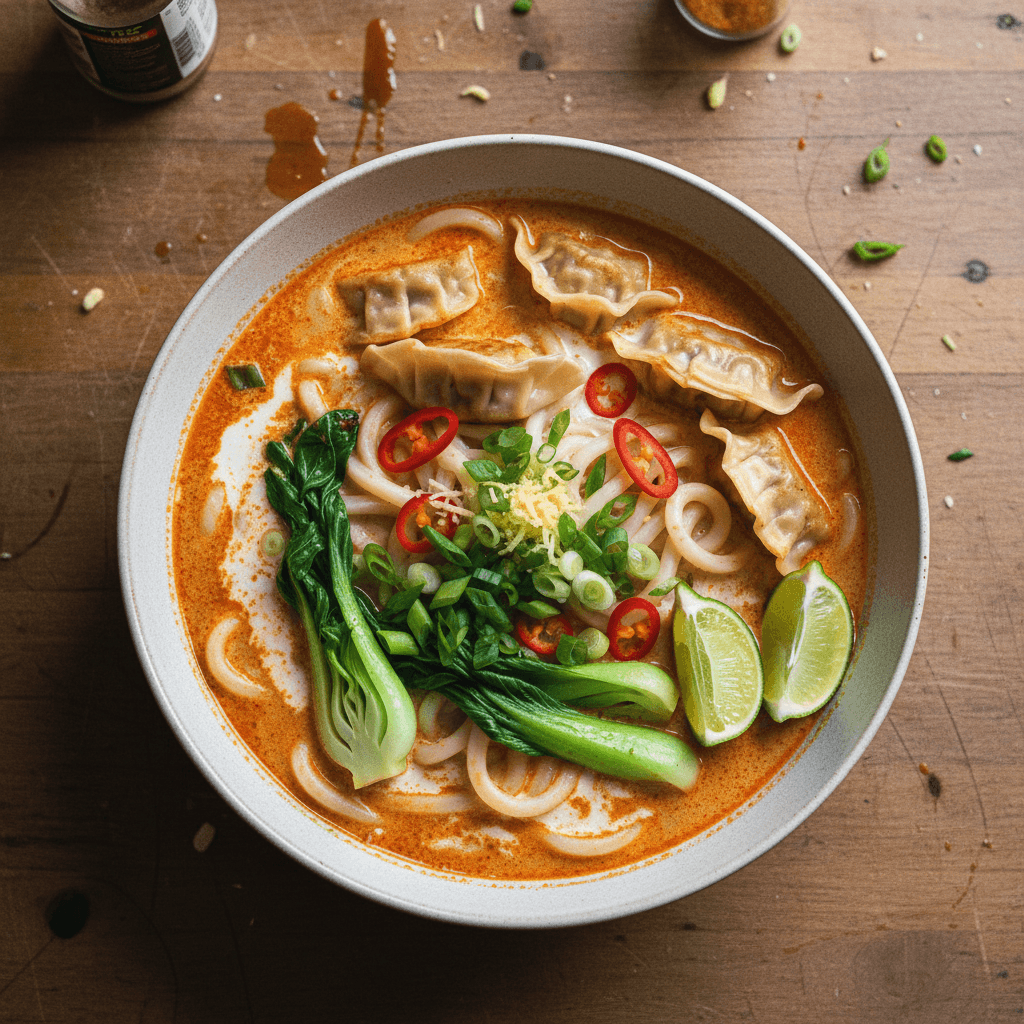 Thai Red Curry Udon Noodle Soup