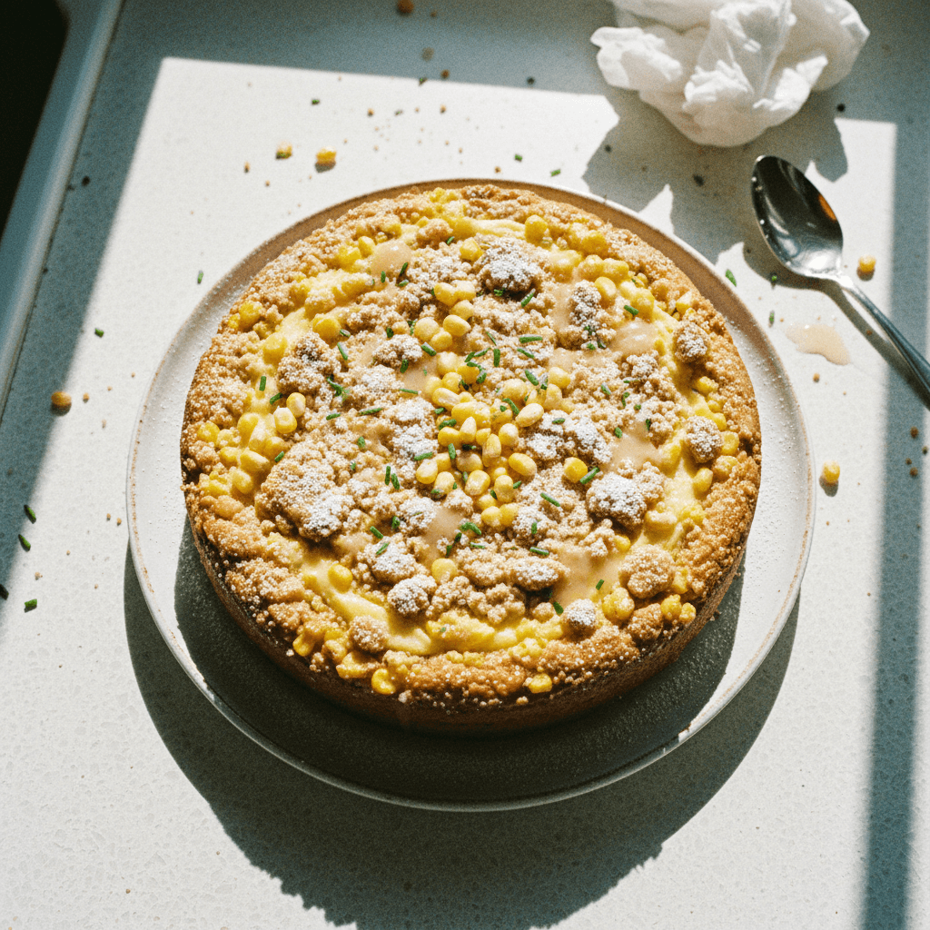 Creamy Sweet Corn Coffee Cake
