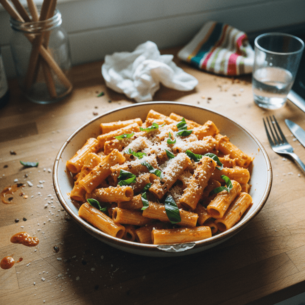 The BEST Spicy Rigatoni