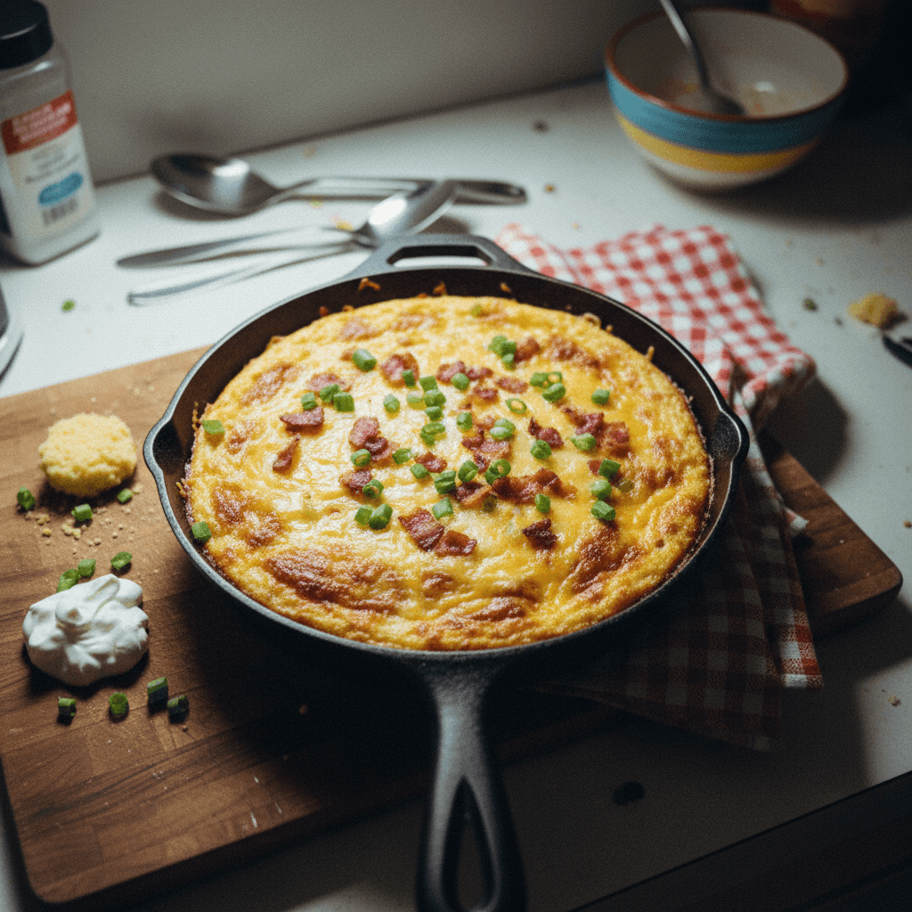 Cheesy Cornbread and Egg Bake