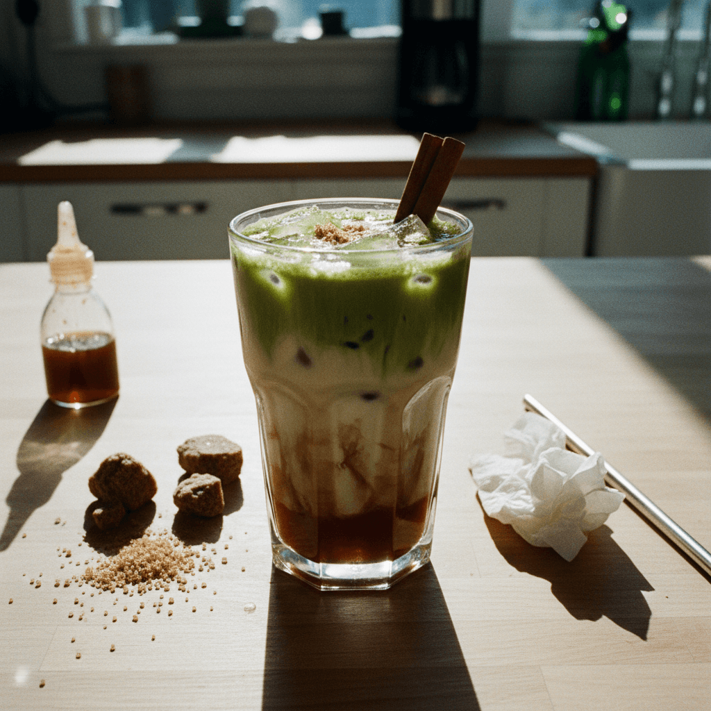 Iced Brown Sugar Matcha Latte