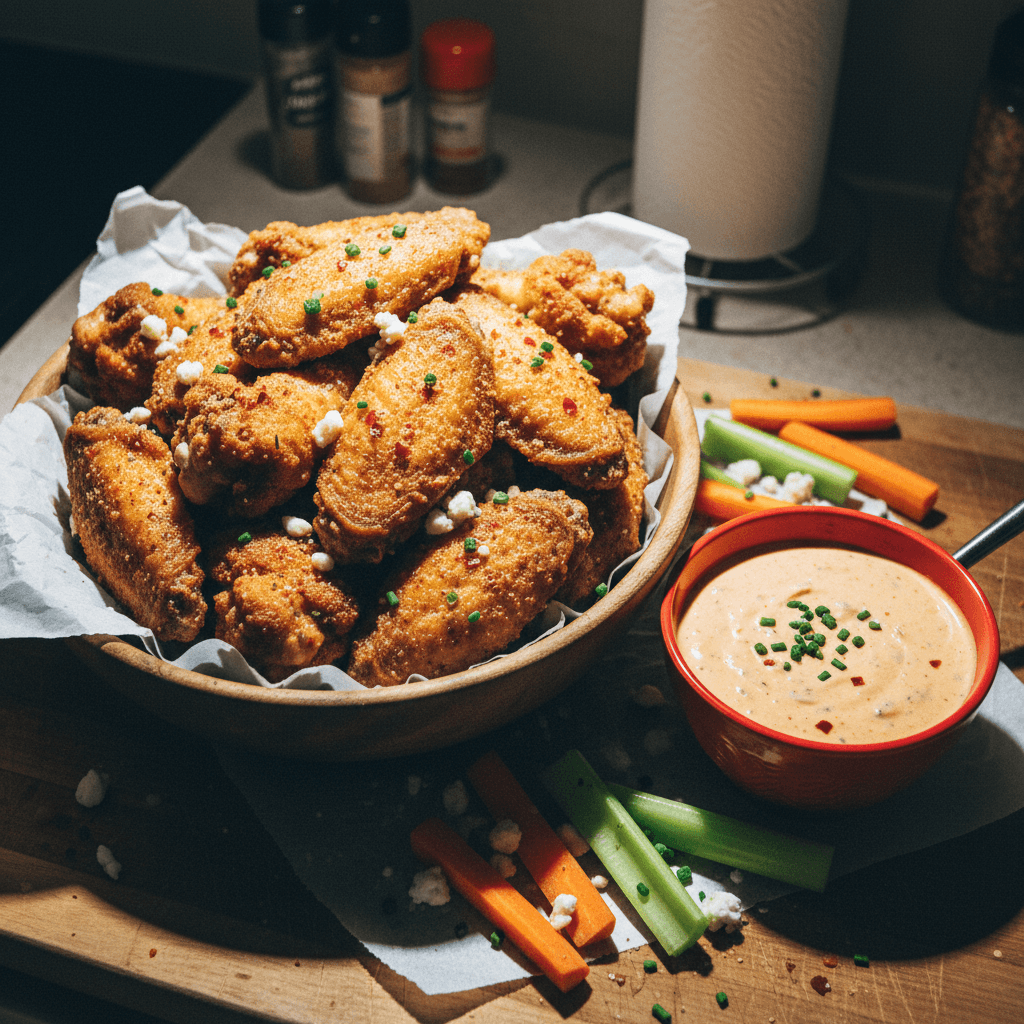 Air Fried Spicy Ranch Crispy Wings