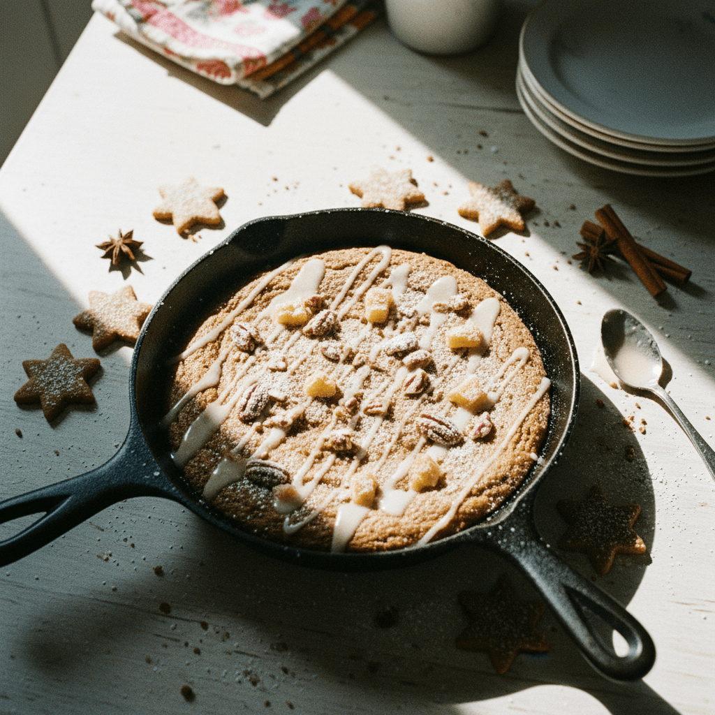 Spiced Gingerbread Skillet Blondies
