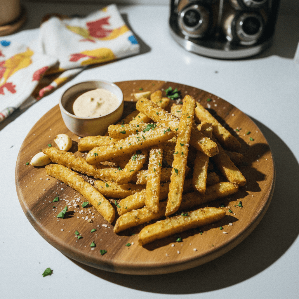 CRISPY Garlic Parm Japanese-Style Long Fries (aka Toro fries)