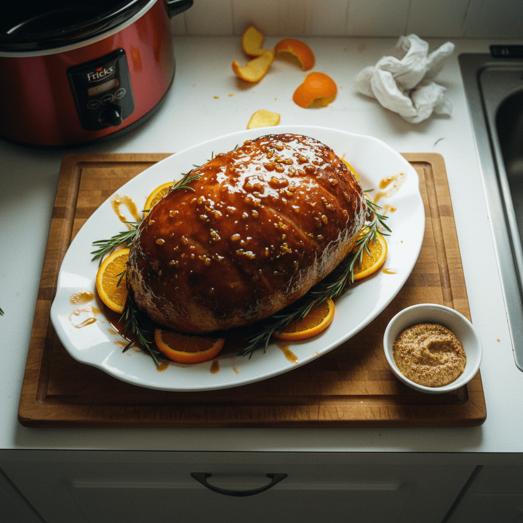 Slow Cooker Glazed Ham