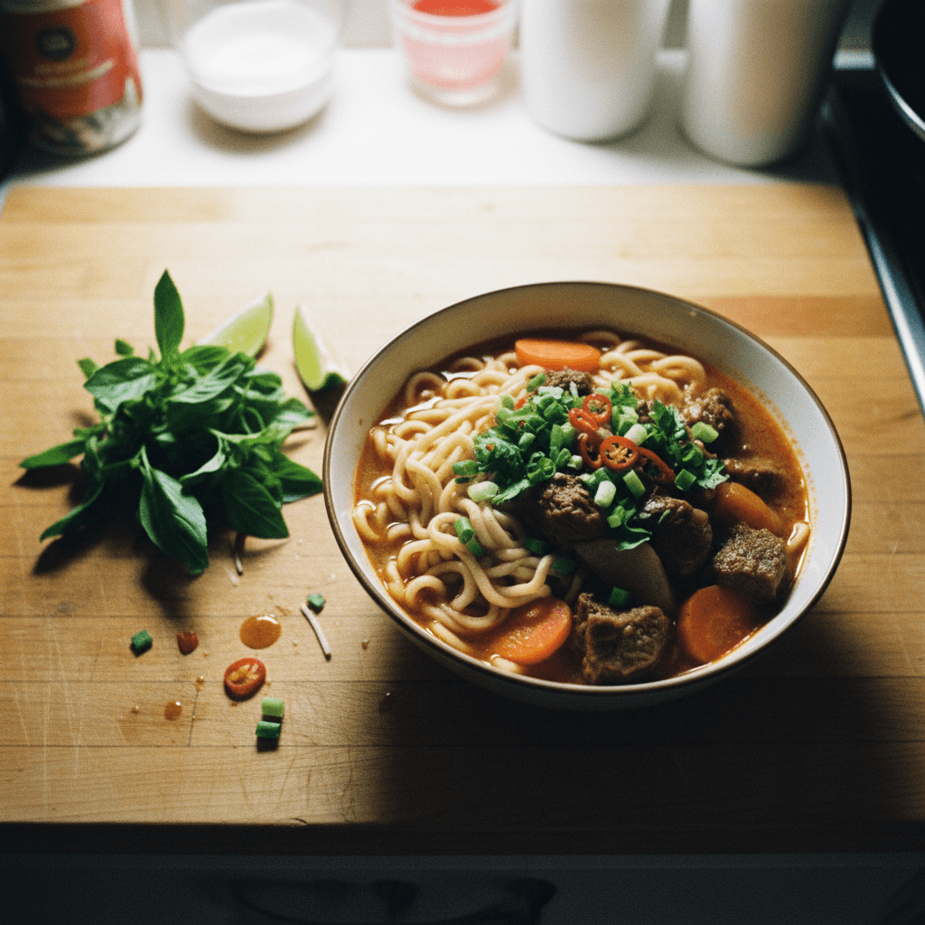 Vietnamese Beef Stew Noodles (Bò Kho Mì)