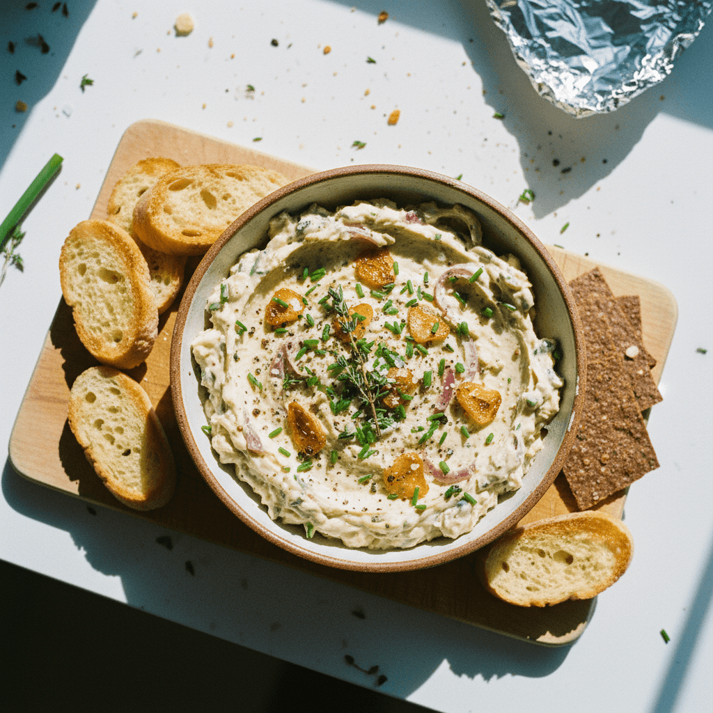 Roasted Garlic and Onion Cheese Spread