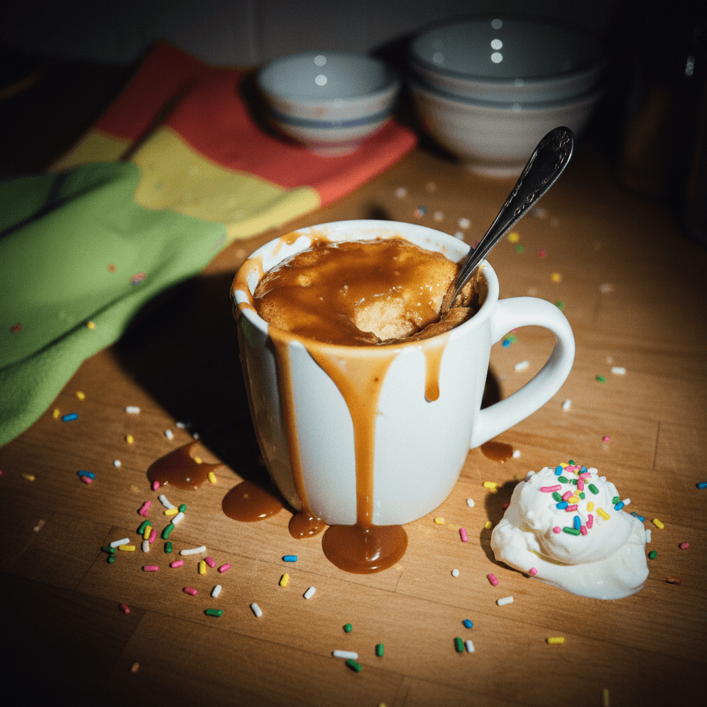 Single-Serve Caramel Mug Cake