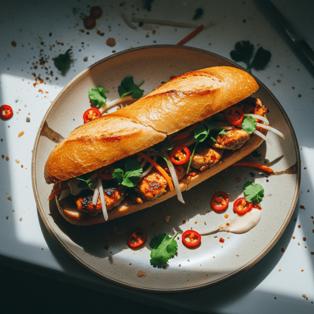 Spicy Grilled Chicken Banh Mi