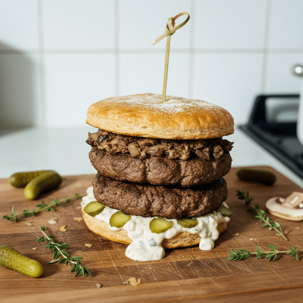 The Meatsiah Burger (Wellington-style)
