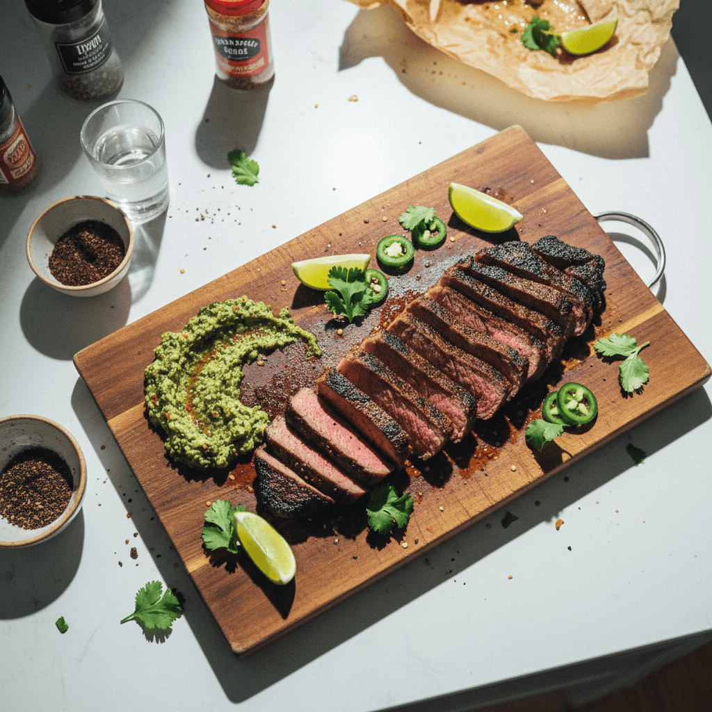 Flank Steak with Smoked Chimichurri
