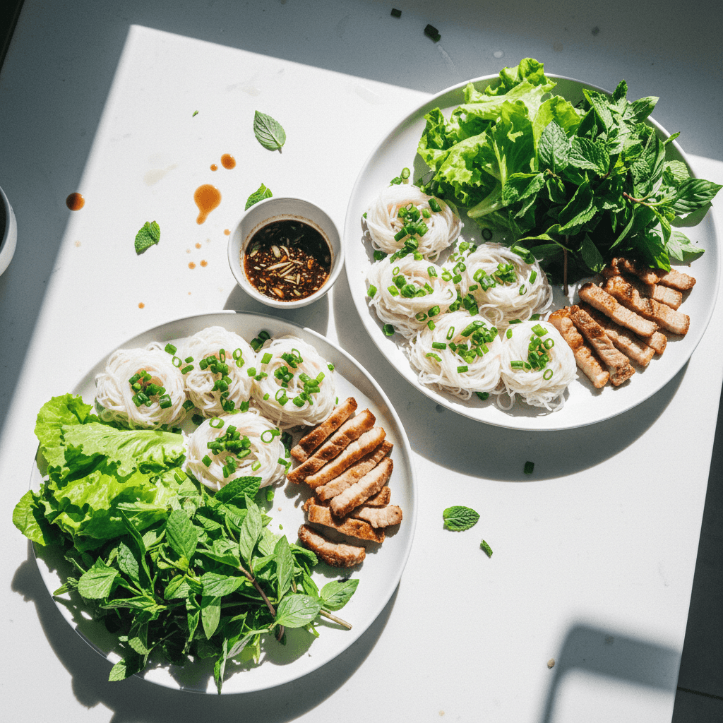 Bánh Hỏi with Grilled Pork Belly