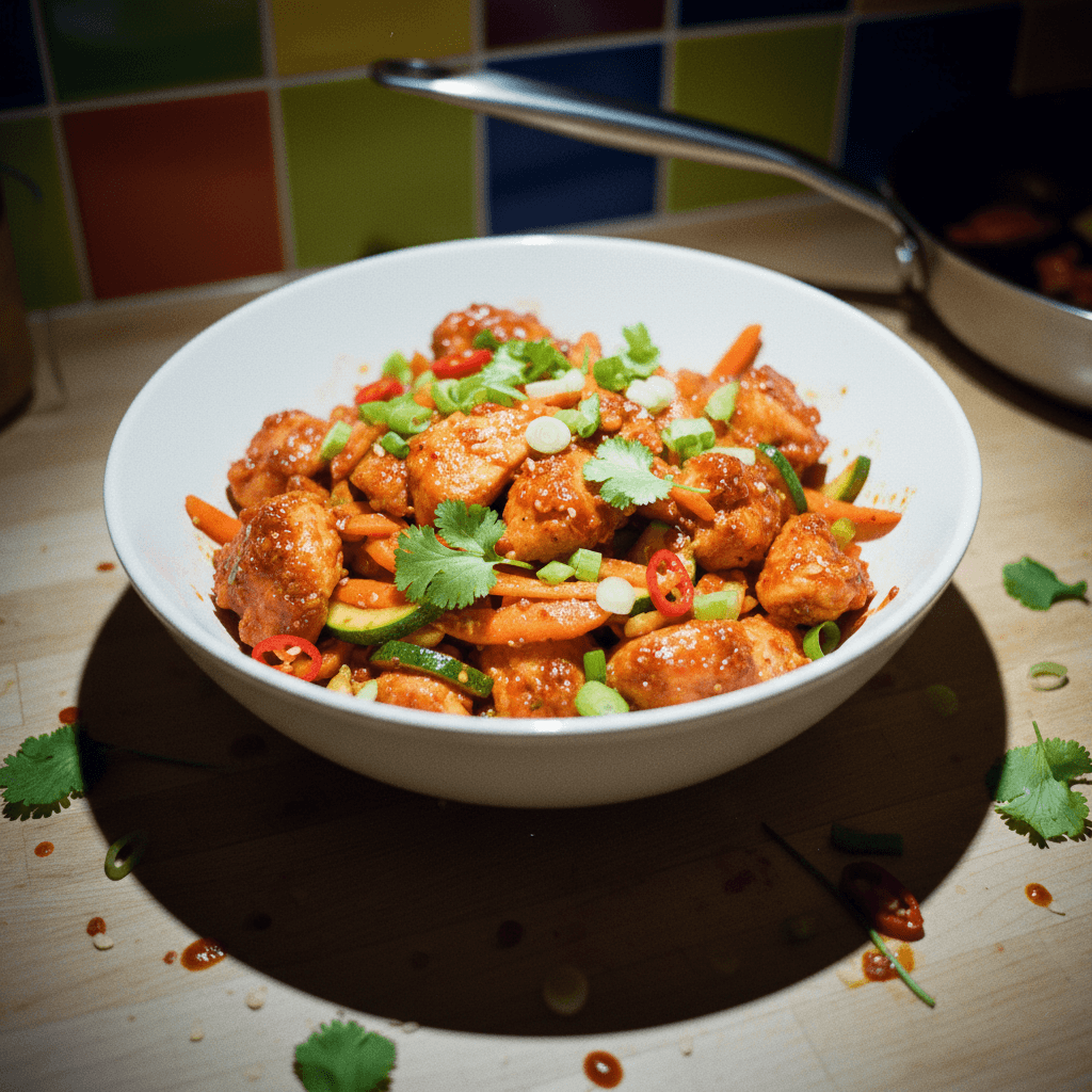 Spicy Chicken and Carrot Stir-Fry
