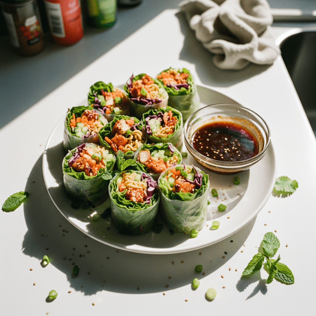Ramen Chicken Salad Rolls