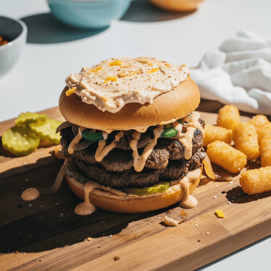 Jalapeño Onion Smash Burger