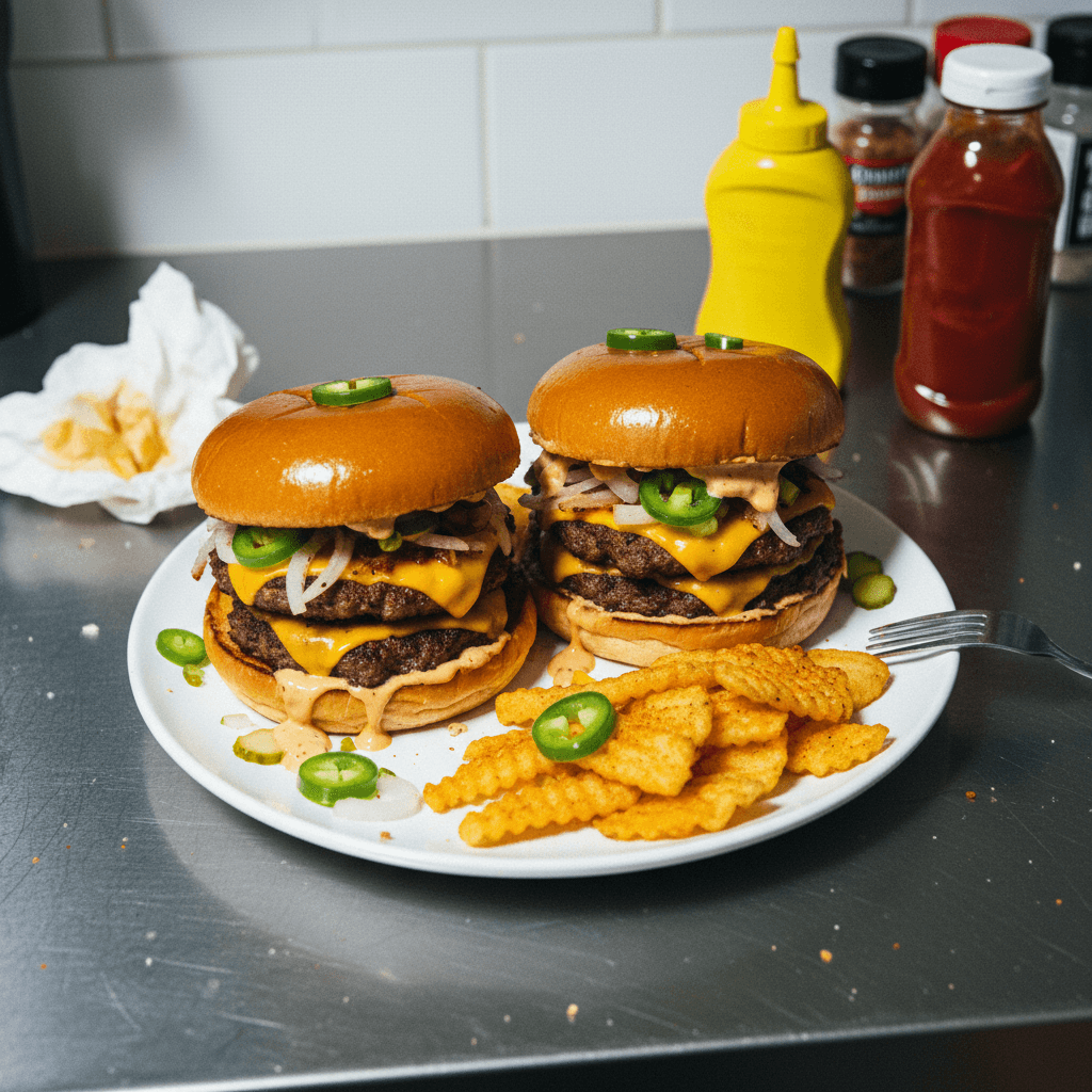 Jalapeno Oklahoma Smash Burgers