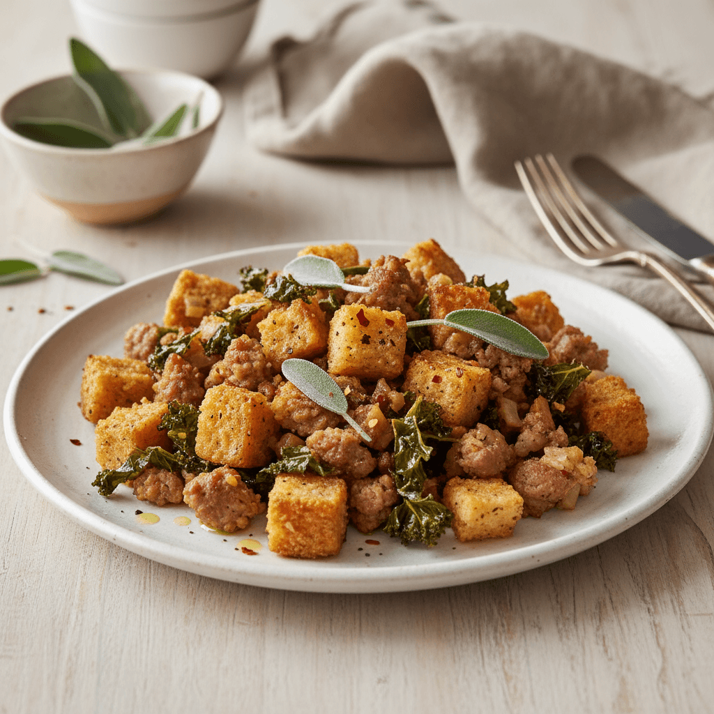 Crispy Sausage Stuffing with Kale — Alison Roman