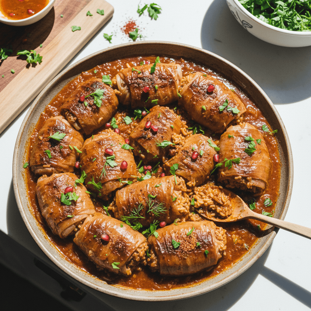 محشي بصل حامض ذايب