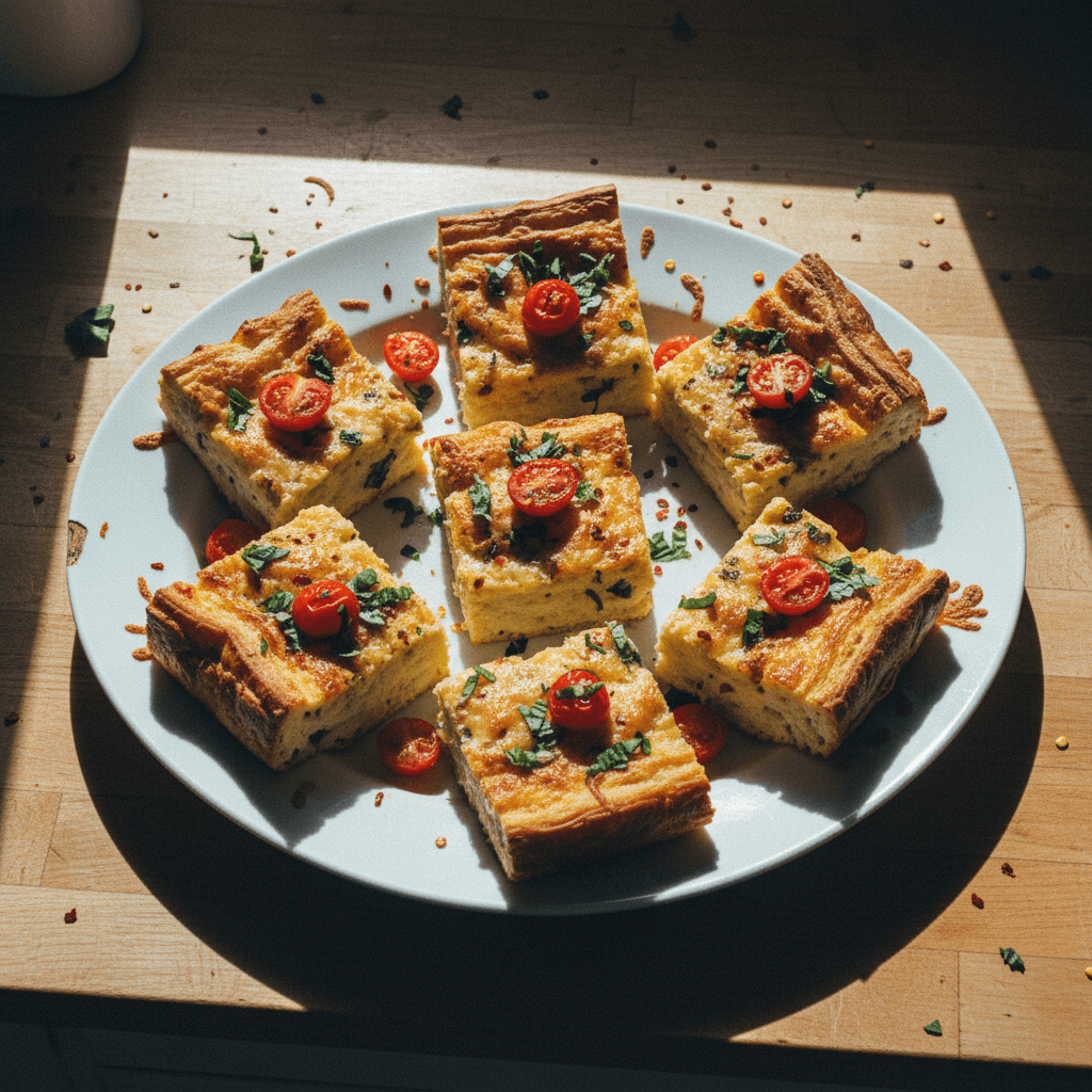 Savory Breakfast Strata Squares
