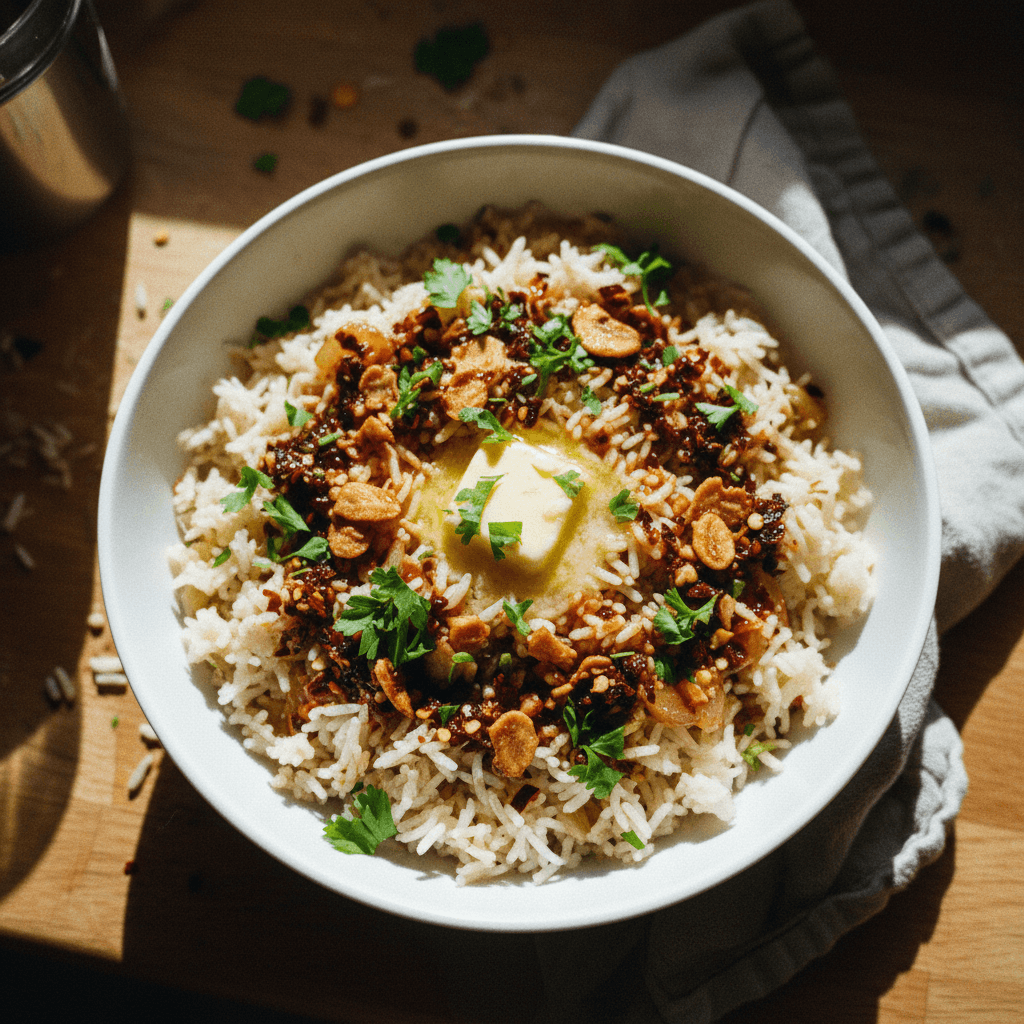 Garlic and Onion Spicy Rice