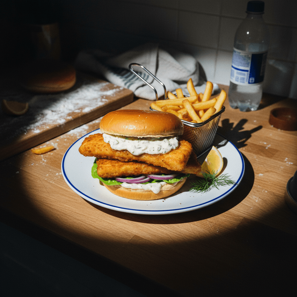 Homemade Fish Fillet Sandwich