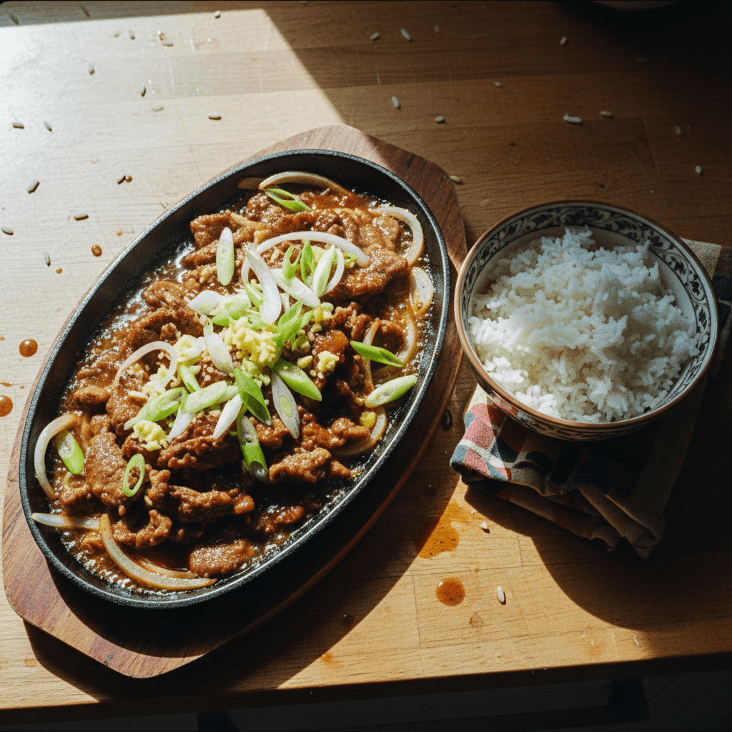 Sizzling Mongolian Lamb