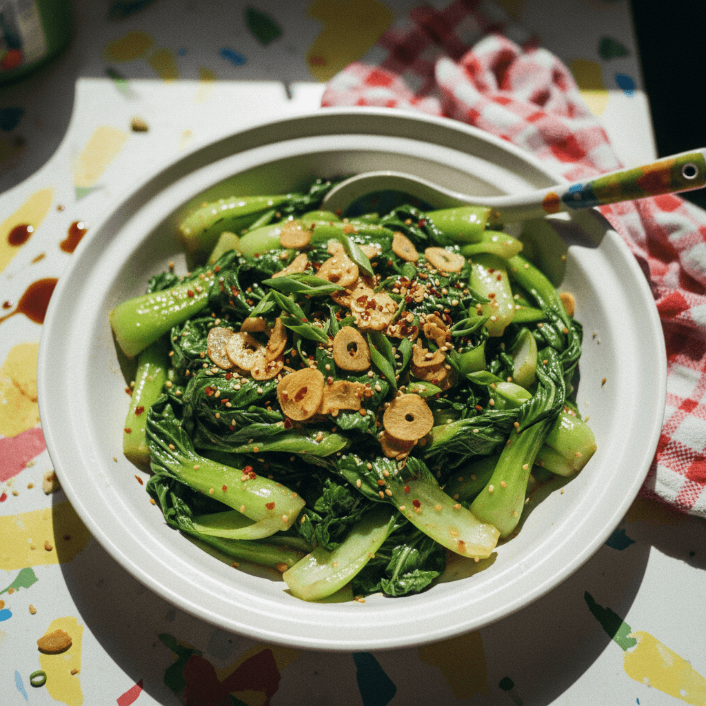 Garlic Stir-fried Bok Choy