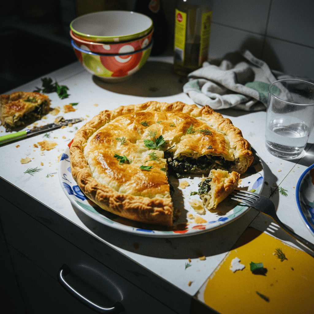 Mushroom and Spinach Phyllo Pie
