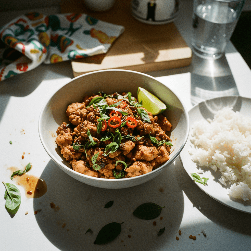 Spicy Thai Basil Chicken (Pad Krapow Gai)
