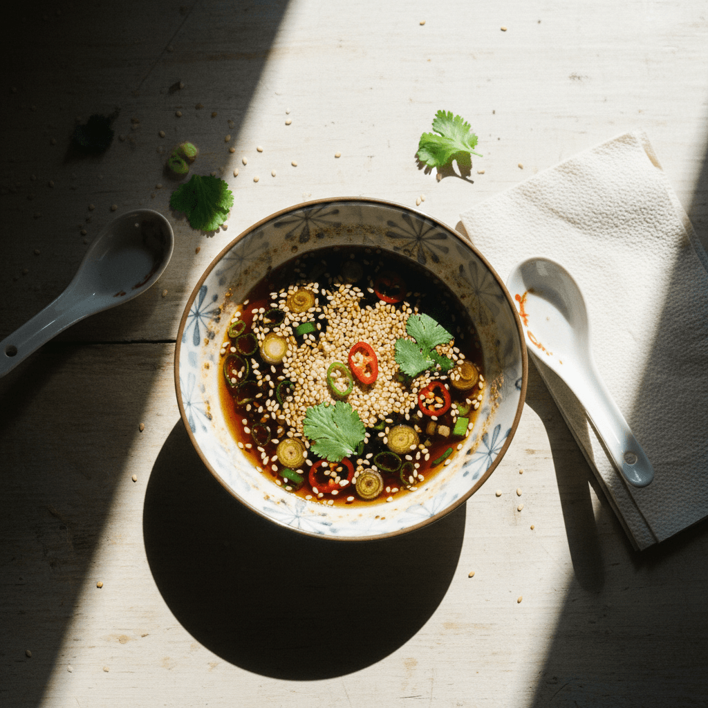 Savory Soy Vinegar Sesame Oil Dip