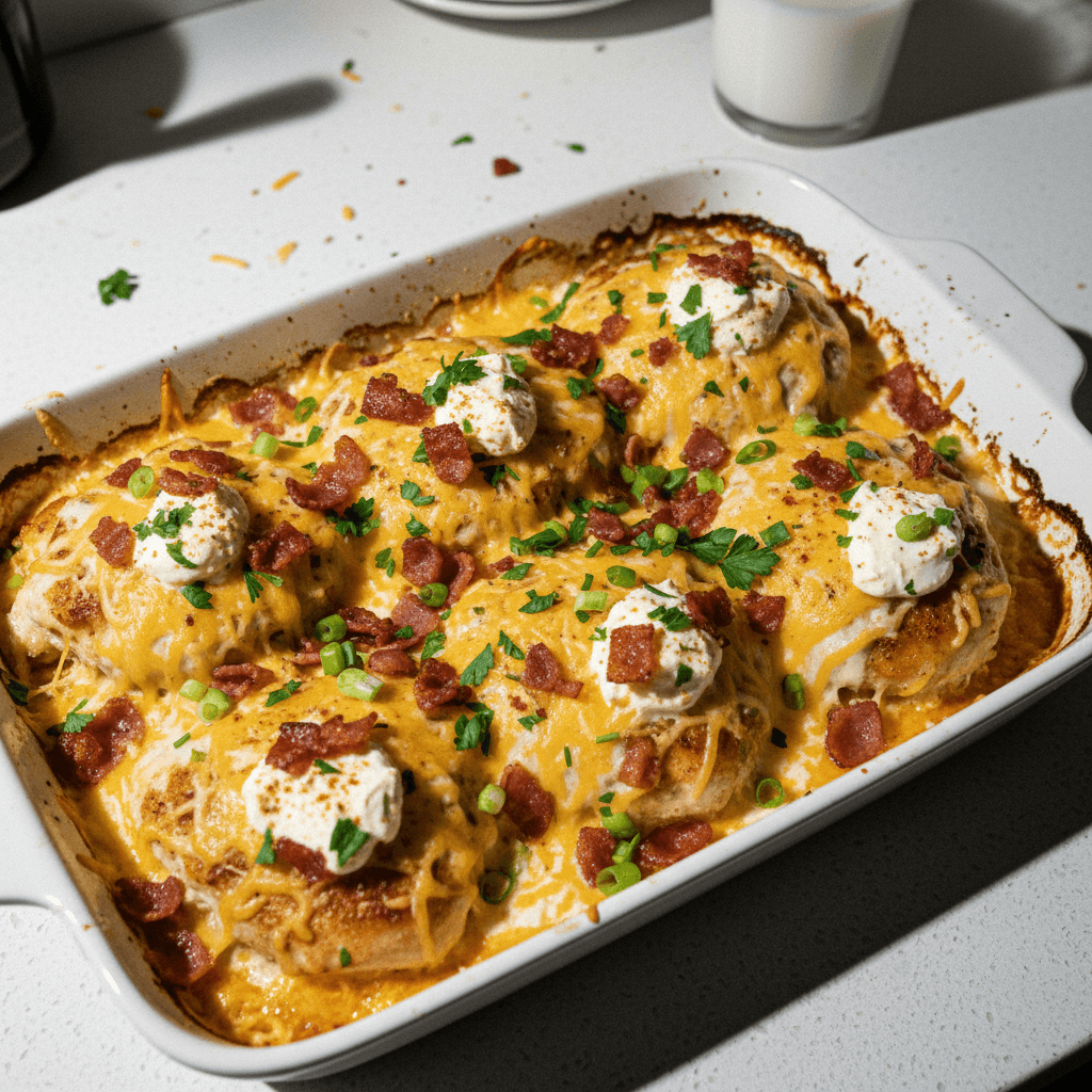 Loaded Bacon Ranch Chicken Bake