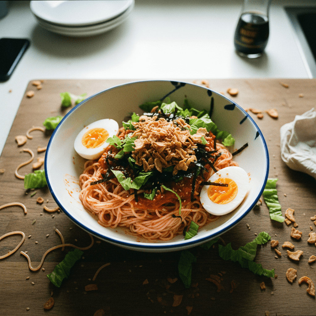 Bibim Guksu (Gochujang Cold Noodles) 비빔국수