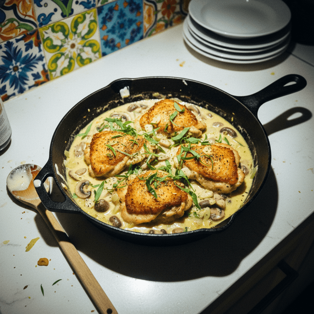 One Pan Creamy Tarragon Chicken