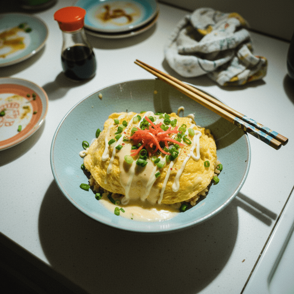 Creamy Japanese Omelet (Omurice Style)